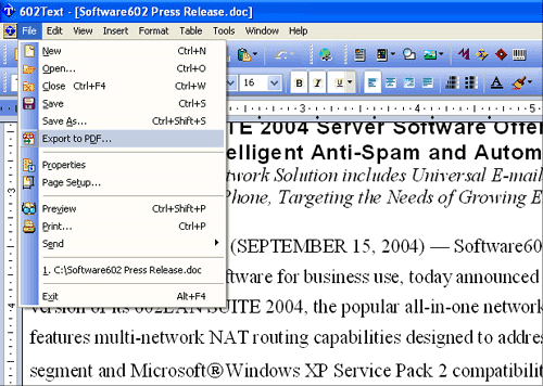602PC SUITE Screenshot